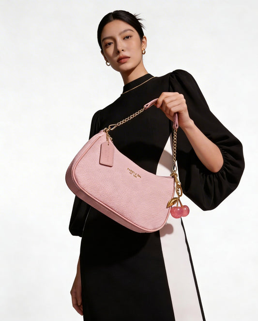 Dotfits Rosé Charm shoulder bag