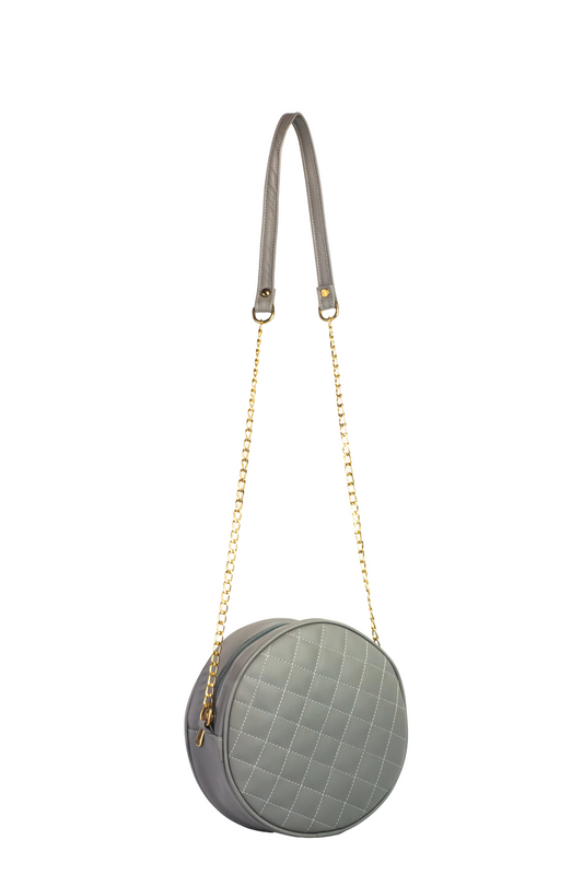 Cross Body Round Box - Grey