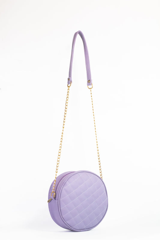 Cross Body Round Box - Purple