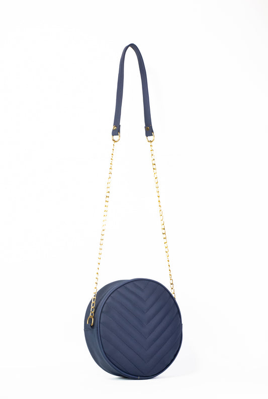 Cross Body Round V - Blue