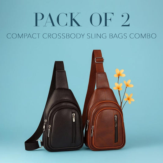 Compact Crossbody Sling Bags Combo - Pack Of 2
