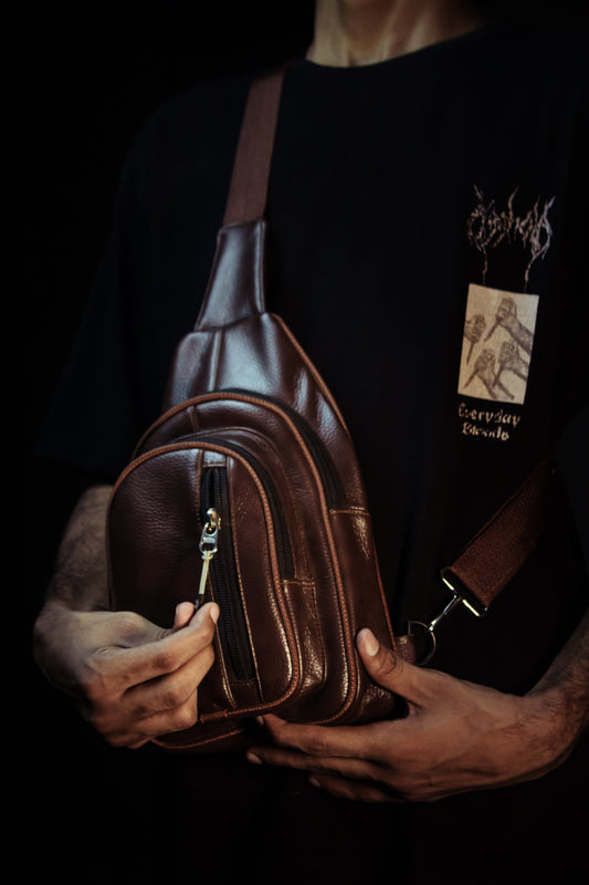 Brown-Compact Crossbody Sling