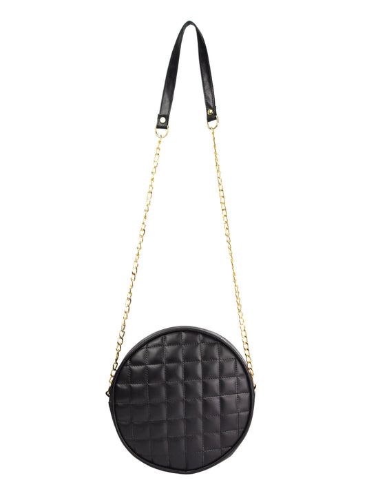Cross Body Round Box - Black