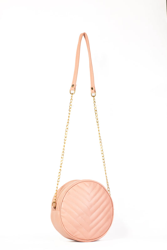 Cross Body Round V - Pink
