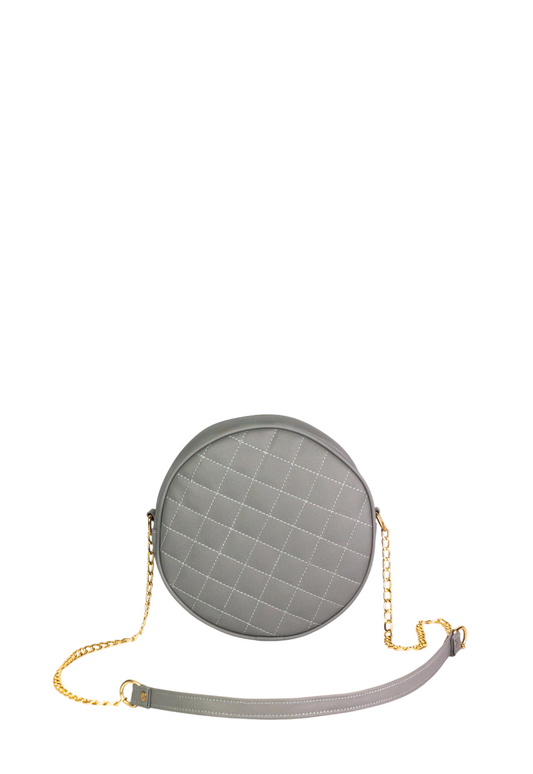 Cross Body Round Box - Grey